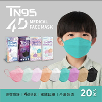 【DRX達特世】TN95醫用4D口罩-兒童20入(顏色任選) 韓版KF94 N95 魚型