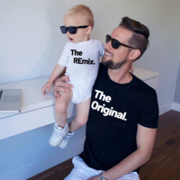 The Original Remix Family Matching Outfits Daddy Kids T-shirt Father Son Clothes Father's Day Gift S