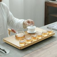 玻璃茶具套組簡約透明防燙側把壺家用客廳辦公會客泡茶壺茶杯蓋碗