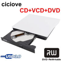 External DVD Player USB 3.0 Portable DVD RW Drive CD Burner Compatible Laptop Desktop Windows Linux OS Apple Mac