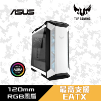 【ASUS 華碩】TUF Gaming GT501 White Edition Case 電腦機殼(軍戎白)