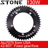 Stone 130 BCD chainring aero fixed gear track bike fixie Round 42T 46T 48T 50T 52t 54 58t 60t tooth Chainwheel 130bcd