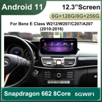 12.3" Android 11 6G+128G Car multimedia radio GPS For Mercedes Benz E Class W212 W207 2009 2010 2011 2012 2013 2014 2015 2016