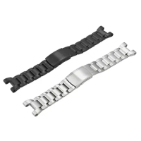 For Casio GSHock Watch Strap Heart of Steel Double Press Buckle 26x14mm GST-W300/400g/B100/S310 Concave Interface Watchbands
