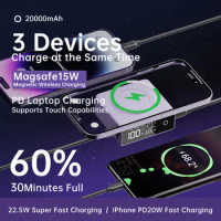 Magnetic Power Bank Wireless Charger 20000mAh Powerbank For Magsafe iPhone 12 13 14 Pro Mini Series Two-ways Charging Battery