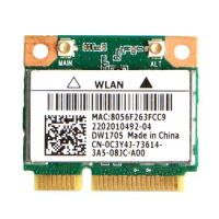 Mini PCI for Express Wifi Card Wlan Adapter for Dell Laptop QCWB335 DW1705 CN-0C3Y4J Wireless Connector