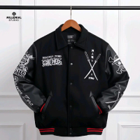VARSITY JACKET ONE PIECE ZORO SAMURAI BLACKSEVEN | JAKET BASEBALL BORDIR ORIGINAL UNISEX | Jaket Zor