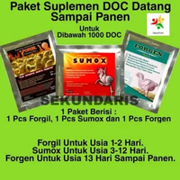 Vitamin Ayam - Suplemen Ayam Broiler - Paket Suplemen FORGIL 1pcs, SUMOX 1pcs, FORGEN 1pcs