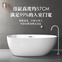 免運 可開票 超低價 玖德豐成人家用浴缸整體一體式小戶型亞克力浴缸雙人豪華鵝蛋形