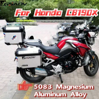 Motorcycle Aluminium Pannier Side Saddle Bags Luggage Cases Tool Box Storage Trunk Toolbox Rear Storage Box for Honda CB190X