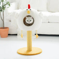 wood cat climbing frame small luxury chick cat tree scratching post toy Sisal Cat Tree