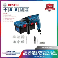 Bosch GSB 600 Impact Drill 13mm Fisherman Box Percussion Drill Mesin Bor Impact 600W