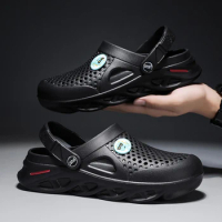 Men's Summer Breathable Casual Beach Shoes Men's Sandals And Slippers Light Hole Shoes Men's Sandals