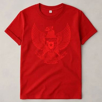 Kaos Garuda kamuflase - Kaos Garuda Indonesia Size S -L merah kamuflase S