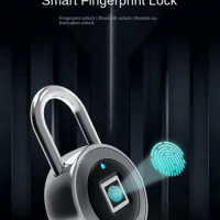 Fingerprint padlock intelligent lock warehouse door electronic lock gym cabinet fingerprint lock padlock