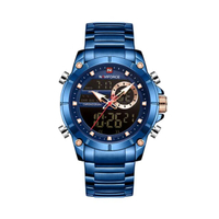 นาฬิกาข้อมือผู้ชาย รุ่น NF9163 D สายสแตนเลส 45 มม. สีน้ำเงิน