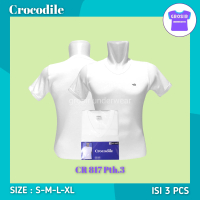 Grosir Kaos Oblong CROCODILE 817 ISI-3Putih