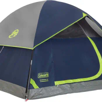 Coleman Sundome Camping Tent, 4 Person Dome Tent with Snag-Free Poles for Easy Setup in Under 10 Mins, Included Rainfly