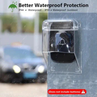 Waterproof Cover For Wireless Doorbell Door Bell Ring Chime Button Transparent Door Bell Protective Cover For Home Doorbell