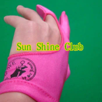 8pcs/lot high Elasticity 3 finger Pink billiard gloves/Pool Table Snooker billiard table Gloves