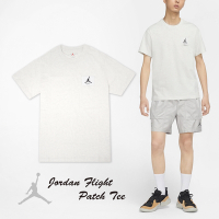 Nike 短袖上衣 Jordan Flight Patch Tee 男款 米白 短T 中磅 寬鬆 DQ7375-141