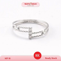 Cincin Emas Putih Kadar 8Kp Wahyu Redjo 31061541