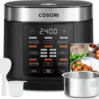 COSORI Rice Cooker Maker 18 Functions Multi Cooker, Stainless Steel Steamer, Warmer, Slow Cooker, Sauté, Timer, Small