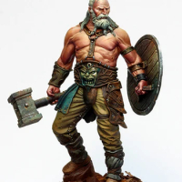 1/24 Resin Figure Model Kits barbarian warrior Unassambled Unpainted-X24156