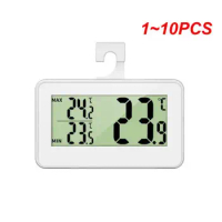 1~10PCS Digital Thermometer Fridge Freezer Max-Min Temperature Display With Hook Waterproof Indoor Weather Station For Home