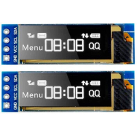 1pc I2C OLED LCD Display Module 0.91 Inch I2C SSD1306 OLED Display Module White/Blue Screen Driver DC 3.3~5V for Arduino