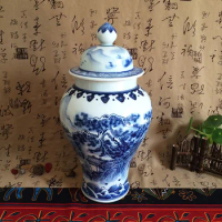 Jingdezhen ceramic ginger jars Antique Porcelain temple jars blue and white chinese vase porcelain temple jar