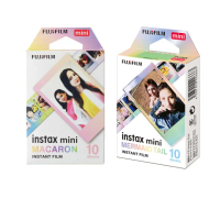 【FUJIFILM 富士】instax mini 卡通拍立得底片 2入組(馬卡龍/美人魚)