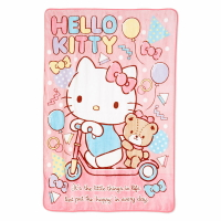 【震撼精品百貨】Hello Kitty 凱蒂貓~日本三麗鷗SANRIO Kitty 毛毯 100×140cm 滑板車*13774