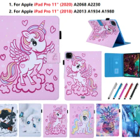 For Apple iPad Pro 11 2020 Case Cute Kawaii Unicorn Cat Panda Tablet Folio Cover for iPad Pro 11 Case 2020 2018 Accessories