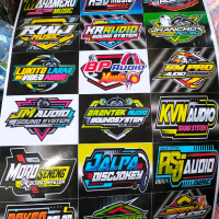 1lembar Stiker Logo aneka sound