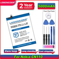LOSONCOER 5000mAh CN110 For Nokia CN110 1ICP5/65/78 X20 / X10 Mobile Phone Battery
