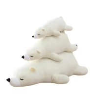 [ Funny ] 75cm liv heart sea bear Stuffed Animals Plush toy doll model car sofa soft white sleepy polar bear Hold pillow gift