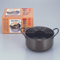 【晨光】日本製 特厚 附瀝油網 天婦羅多功能油炸鍋 20cm-(165146)【現貨】