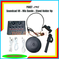 SATU PAKET Soundcard V8 Live Streaming Microphone Headset – V8 MIXER