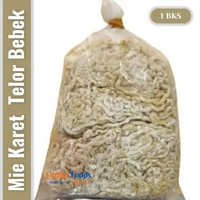 Mie Karet Telor Bebek Polos Original - Mie Ayam Karet Bakmi Ayam Kenyal Karet HOMEMADE | 500gr [ Har