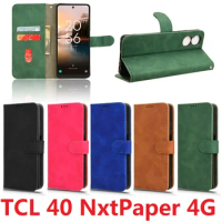 Wallet Leather For TCL 40 NxtPaper 4G T612B Case Lanyard Flip Book Stand Card Protection Cover
