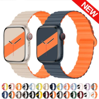NEW Original Liquid Silicone Magnetic bands for Apple watch band Ultra 2 Series 9 SE iwatch 42mm 44mm 45mm 49mm 38mm 40mm 41mm