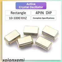 2Pcs Rectangle Active Crystal Oscillator DIP-4PIN 25.6K 32K 62K 70K 76K 250K 288K 360K 400K 500K 640.00KHZ 4P DIP OSC Full Size