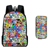 Game Peripherals Alphabet Lore School Bag Alphabet Legend Backpack Pen Bag Schoolbag Boys Girls Anime Cartoon School Bag Mochila