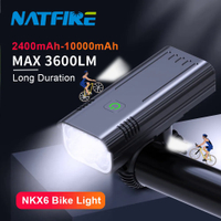 10000มิลลิแอมป์ชั่วโมง6-8 LED แสงจักรยาน USB ชาร์จ3600 Lumens ไฟหน้าจักรยาน Super Bright ไฟฉายไฟหน้าและด้านหลังแสง