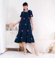 DRESS FUJI POMPOM BUTTERFLY