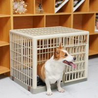 Dog cage, indoor small and medium-sized dog cage, resin fenced dog house, summer dog kennel, dog cage