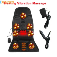 NEW Car Chair Body Massage Heat Mat Seat Cover Cushion Neck Pain Lumbar Support Pad With Remote Controls Neck Mat Back Massager