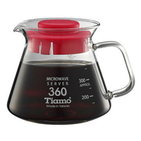 金時代書香咖啡  Tiamo 耐熱玻璃咖啡花茶壺360cc 通過SGS檢測合格 HG2296R