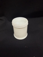 Old Mentholatum Jar - Vintage Embossed Milk Glass Bottle